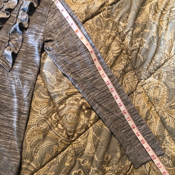 Banana Republic gray sweatshirt with ruffle detail - Picture 7 of 9
